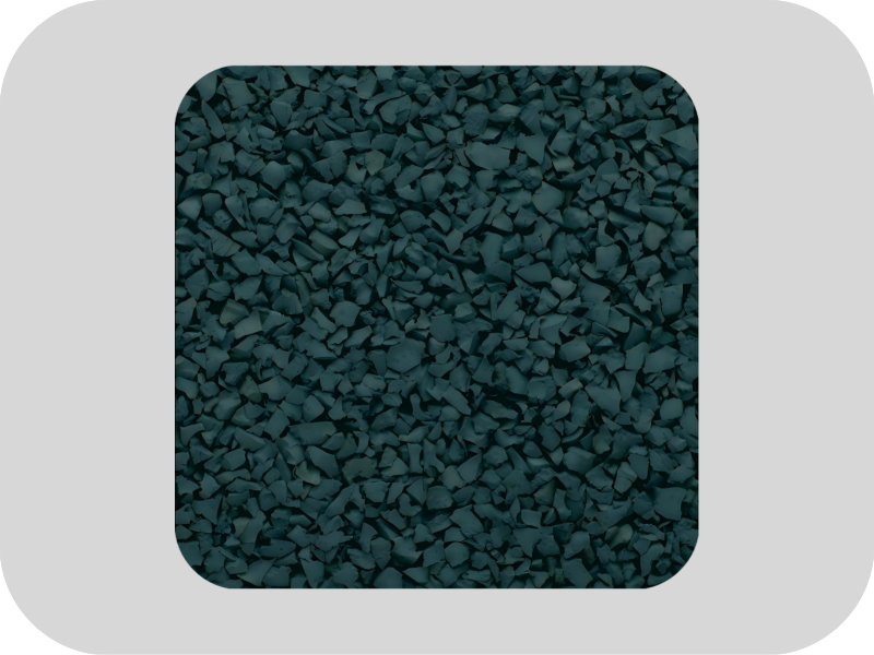 High temperature resistant deep green EPDM rubber granules Hochtemperaturbeständiges tiefgrünes EPDM-Gummigranulat