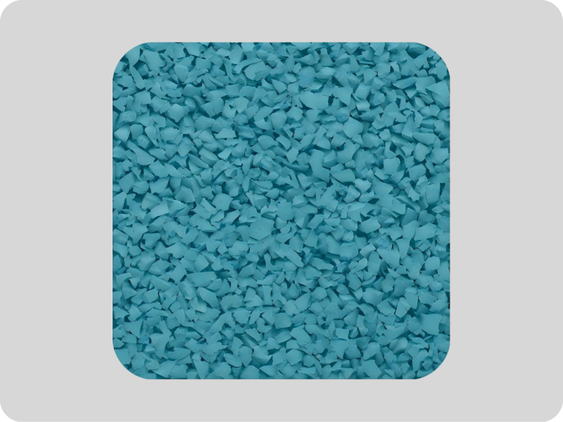 Odorless blue EPDM rubber granules Geruchloses blaues EPDM-Gummigranulat
