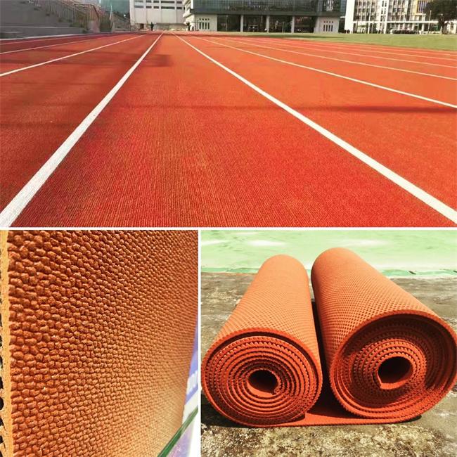 Color EPDM prefabricated rubber track Kleur EPDM geprefabriceerde rubberen rupsband