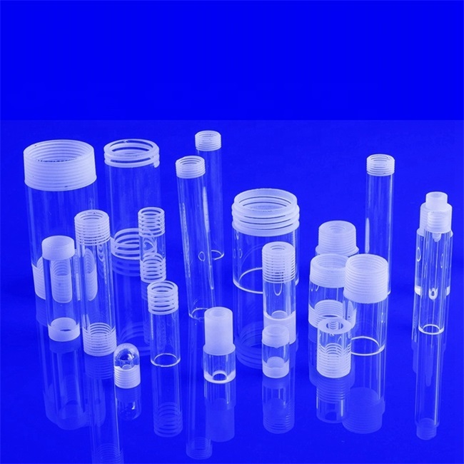 Laboratory Threaded Quartz Glass Tube Tubo de vidrio de cuarzo roscado de laboratorio