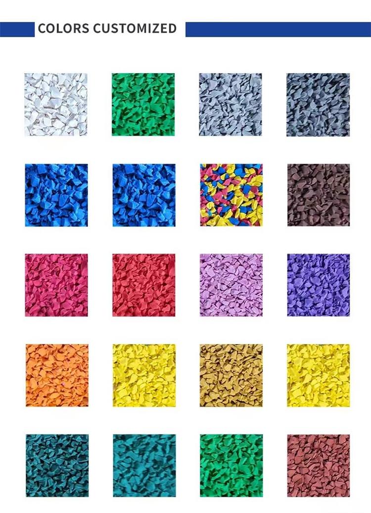 Colored EPDM granules Farbiges EPDM-Granulat