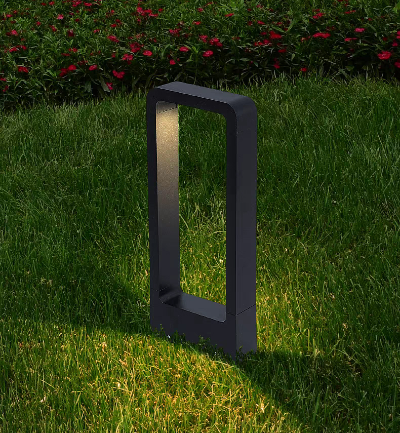 10W IP65 hollow frame garden bollard light Oteshen LCP series, cob aluminum outdoor pathway landscape lamp 10W IP65 holraam tuinbolderlig Oteshen LCP-reeks, kop-aluminium buitepaadjie-landskaplamp