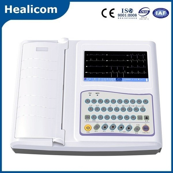 HE-12A Medizinisches tragbares digitales 12-Kanal-EKG-Gerät (Elektrokardiogramm)