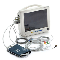 Monitor de paciente multiparámetro médico aprobado por CE e ISO de 12 pulgadas