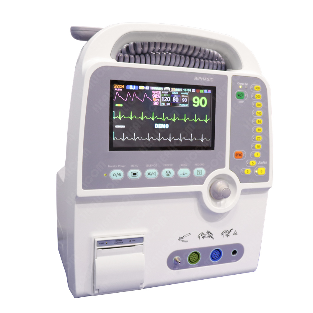 Monitor de desfibrilador externo cardíaco de emergencia bifásico portátil HC-8000C
