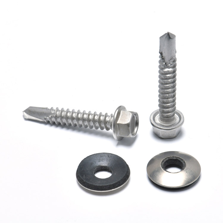 Indented Hex Wafer Head Self Drilling Screws (၆) ခု၊