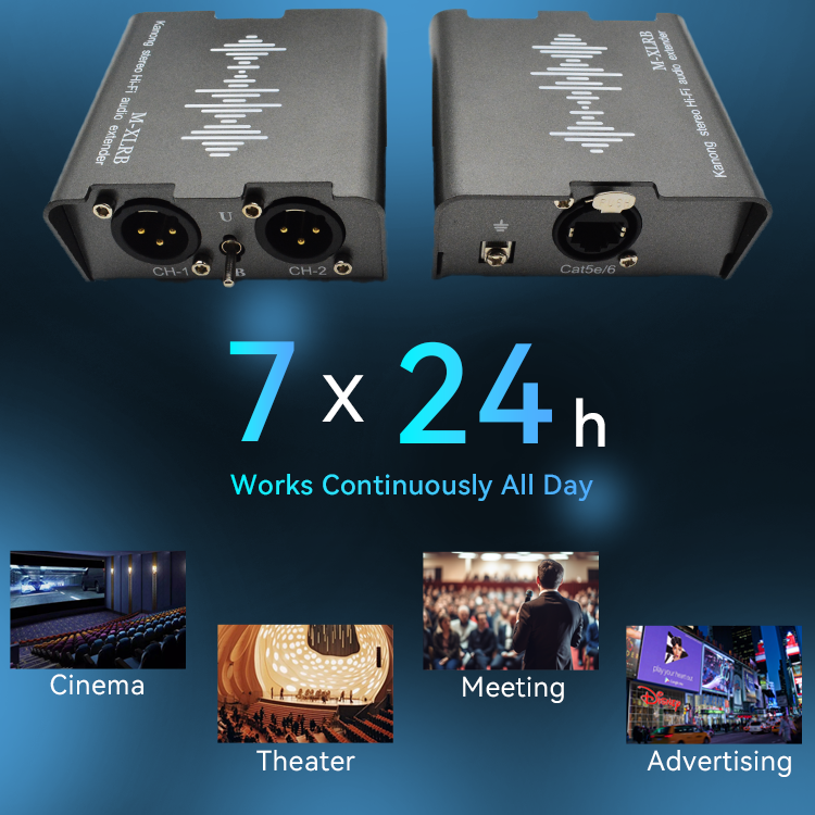 M-XLRB Dual XLR Cat5e/6 موسع صوت ستيريو هاي فاي
