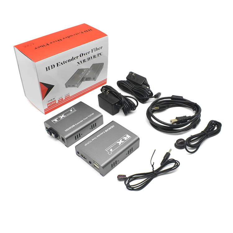 M-HF100U-A KVM TCP/IP IR موسع ألياف الصوت عالي الدقة المستقل