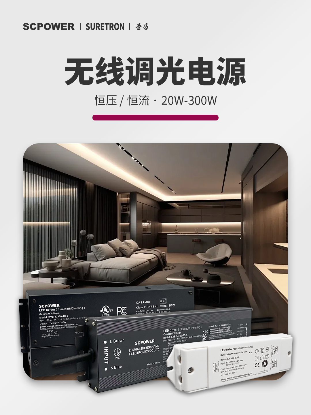 圣昌无线调光电源-20W-300W