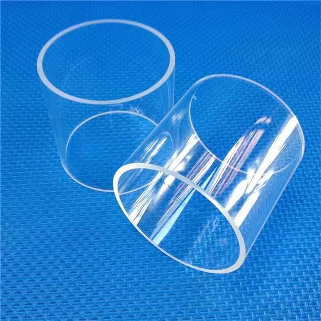 Tubo de vidrio de cuarzo personalizado resistente a altas temperaturas de 150 mm