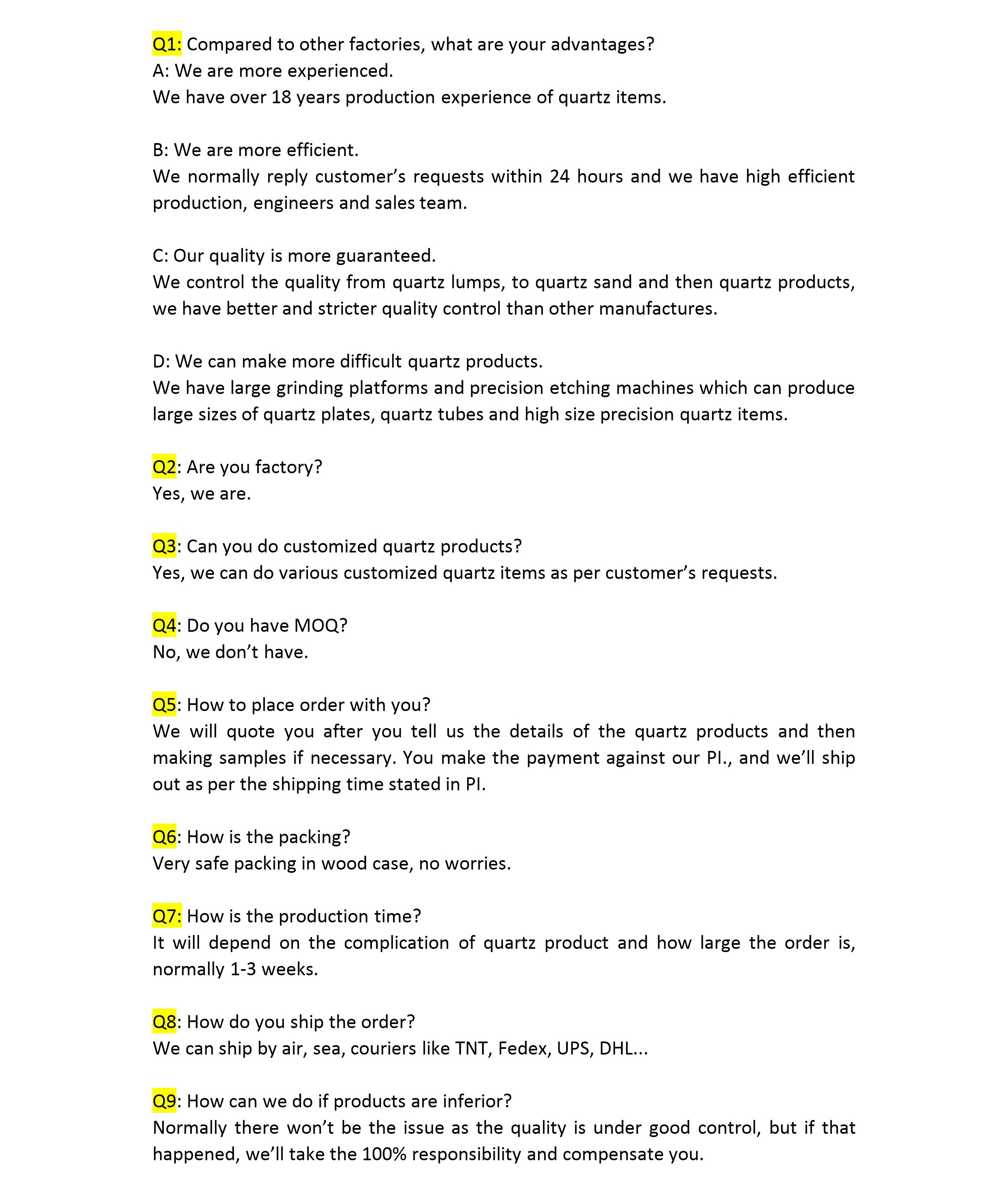 Quarz-FAQ