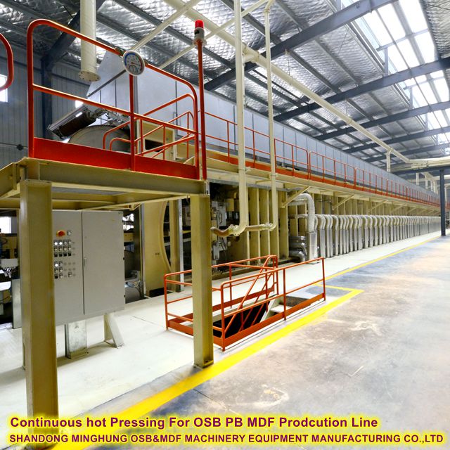 Pressage &agrave; chaud continu pour la ligne de production OSB PB MDF