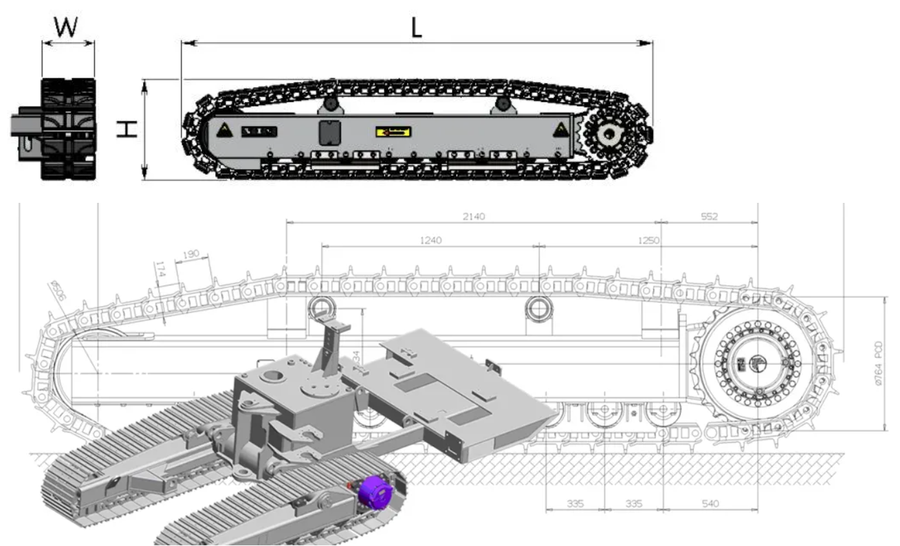 excavator rubber track pads