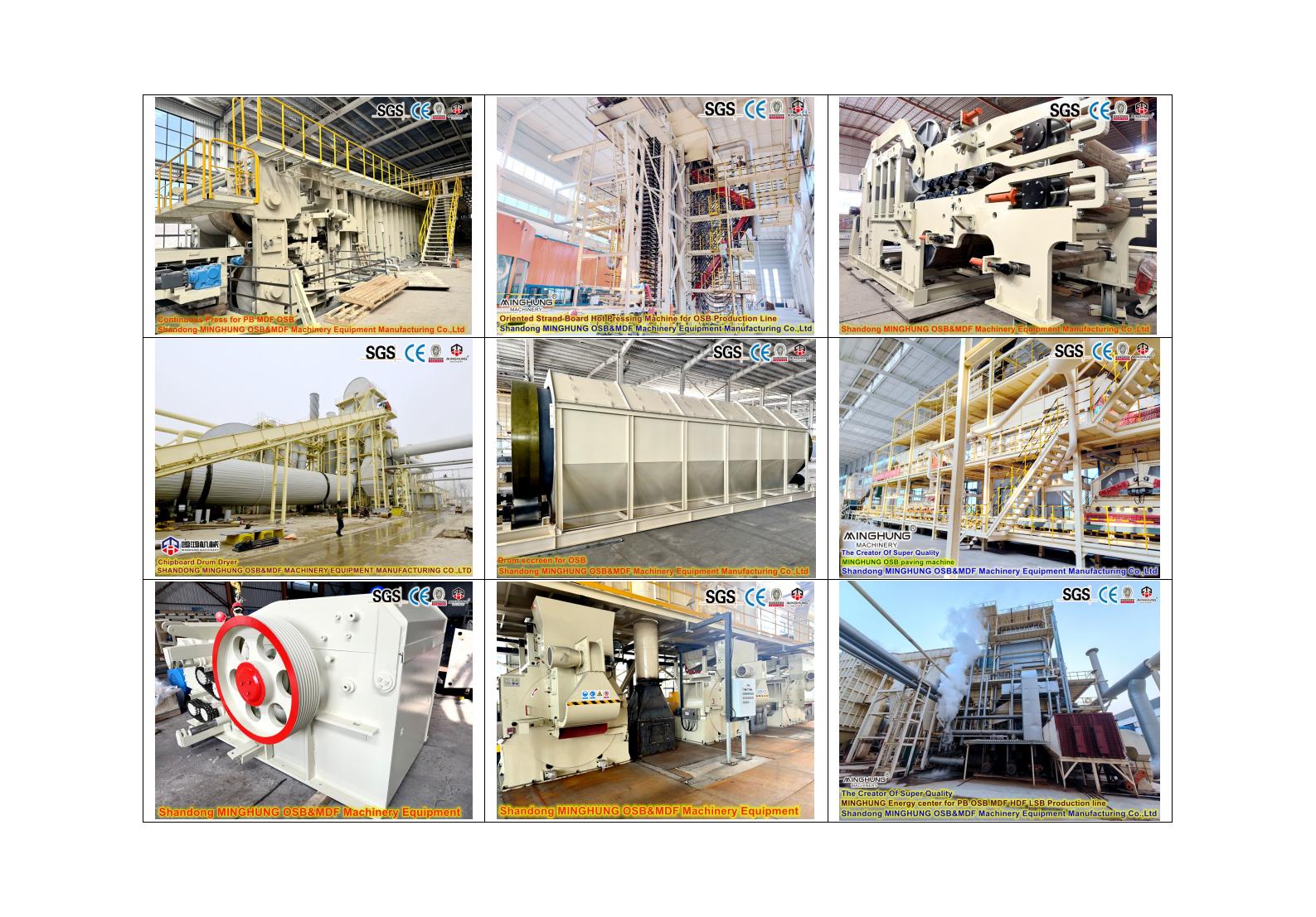 Кітай Minghung PB MDF OSB вытворчая лінія