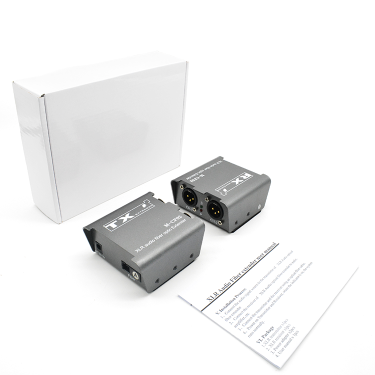 【M-CF02】Extensor de fibra de audio XLR bidireccional digital