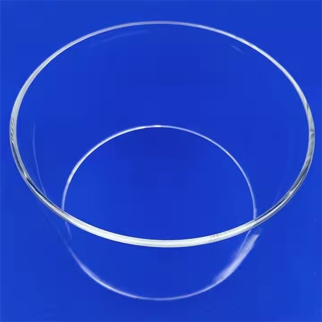 고온 대구경 원통형 석영 유리관