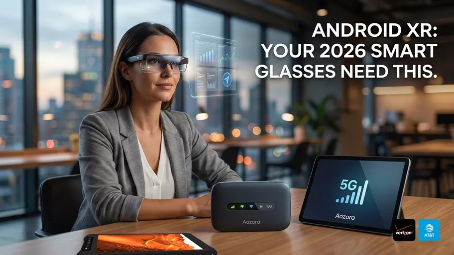 Vergelijkingstabel van 4G versus 5G-latentie voor Android XR-bril_912_513