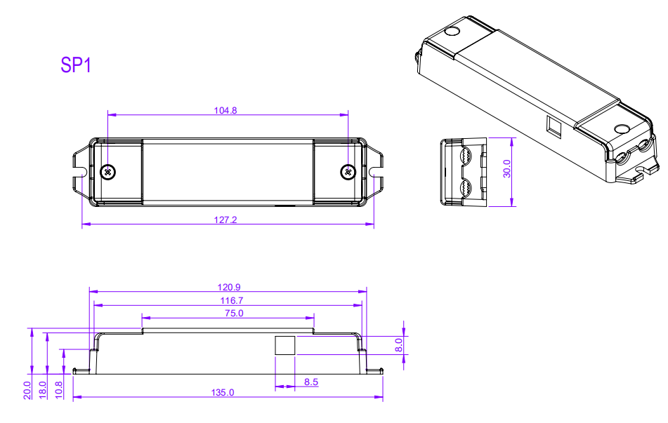 Triac & 0-10V LED-Stromversorgungsgröße