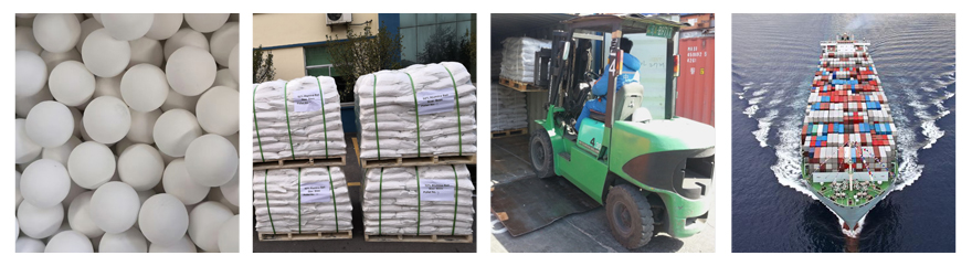 packing and delivery of 80% alumina ball