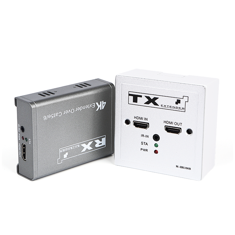 【M-HK100B】 Extensor HD Cat5e/6 con salida de bucle IR 4K