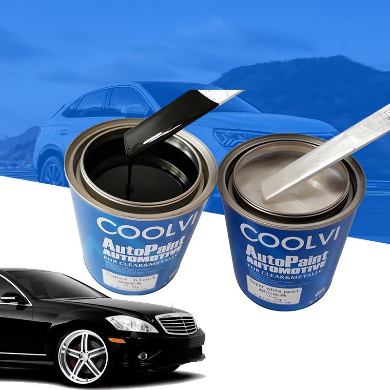 Akryl-Bil-Spraymaling-1K-Sort-Bil-Lak-Reparation-Bil-Karosseri-Spylder-Bil-lak