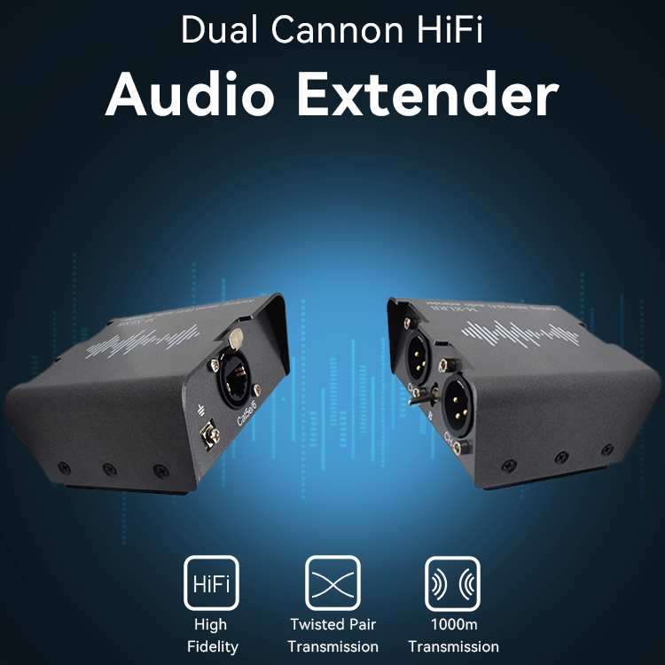 M-XLRB Dual XLR Cat5e/6 موسع صوت ستيريو هاي فاي