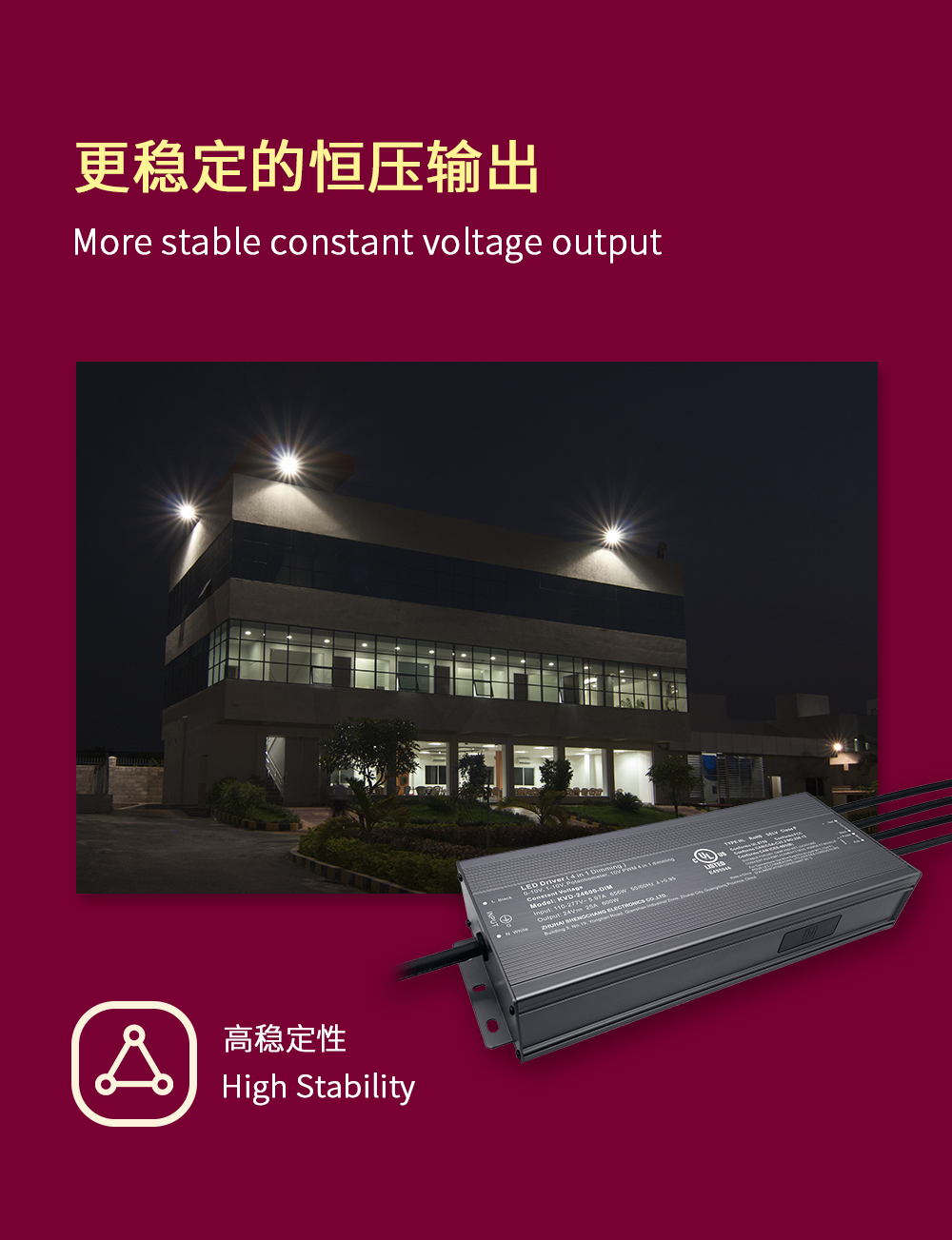 500W 600W Triac 0-10V Dimmable LED bílstjóri 100Volt 110Volt 120Volt 277Volt (3)