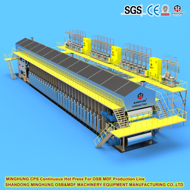 Минхунга OSB MDF өндүрүү линиясынын үзгүлтүксүз тегиз пресс линиясы