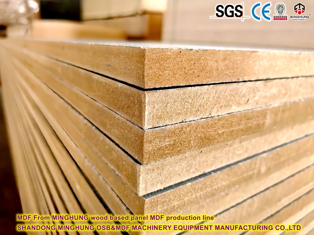 MDF من خط إنتاج الألواح الخشبية MDF من MINGHUNG