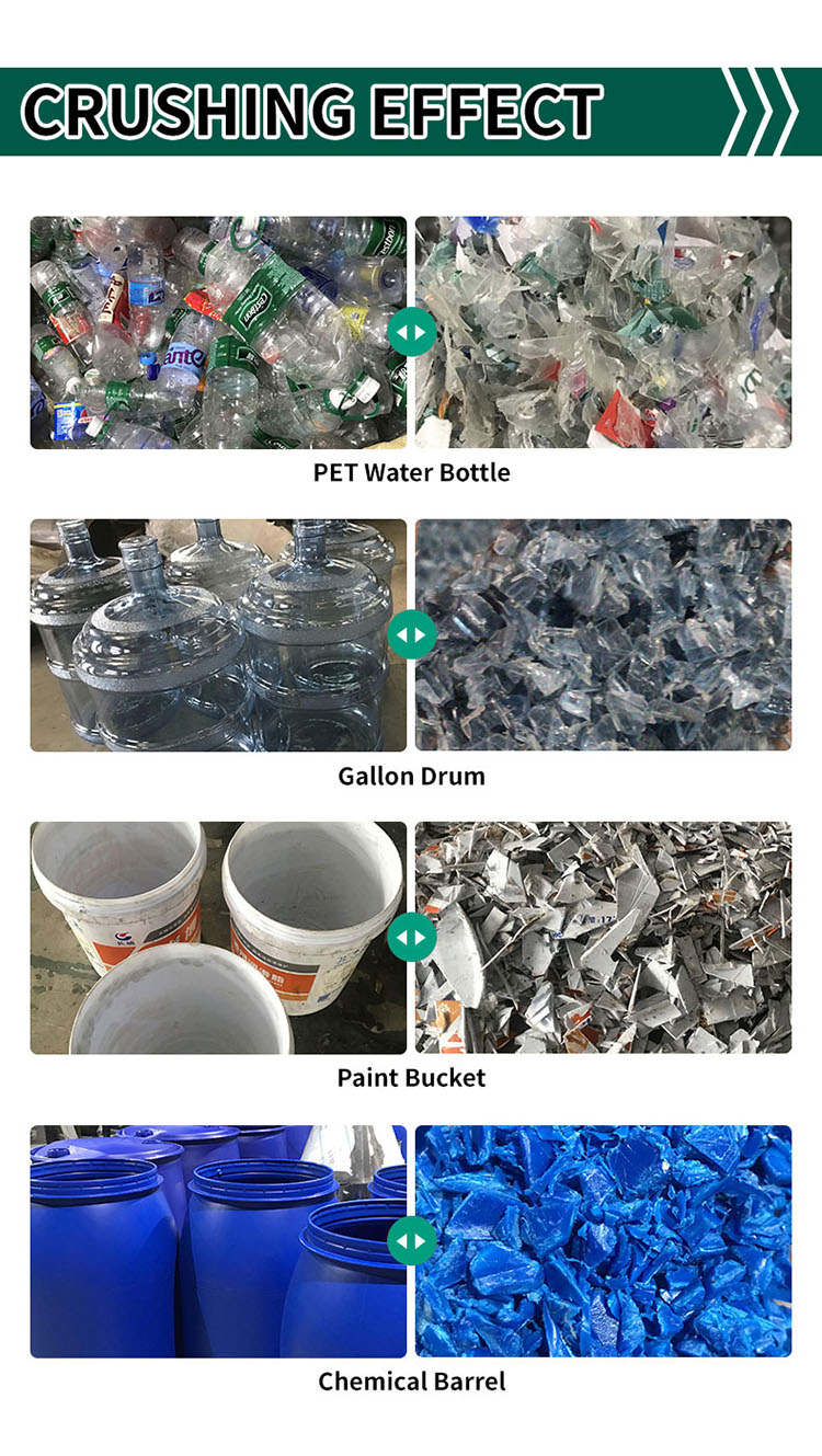 플라스틱 분쇄기 기계의 분쇄 효과