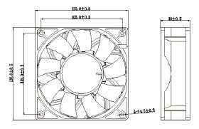 120x38mm-2 DC-ventilatortekening
