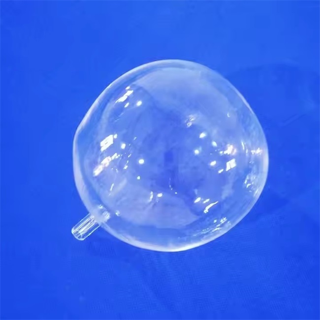 Kundenspezifisches Laborr&ouml;hrchen aus transparentem Quarzglas mit rundem Boden und versiegeltem Boden