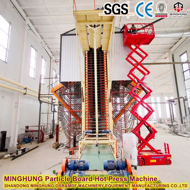 Presse &agrave; chaud pour panneaux de particules MINGHUNG