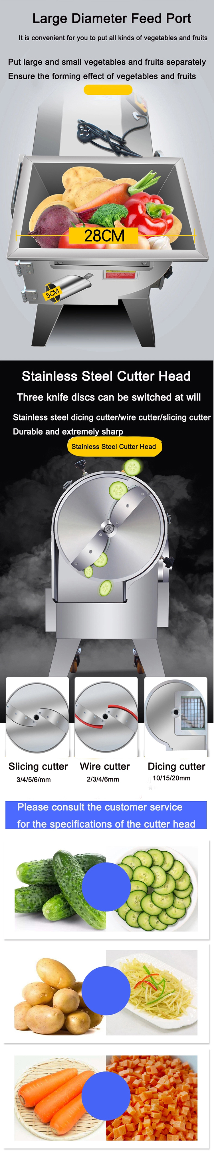 Machine de d&eacute;coupe de l&eacute;gumes