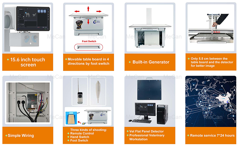 Features of 32kW Vet X Ray Machine