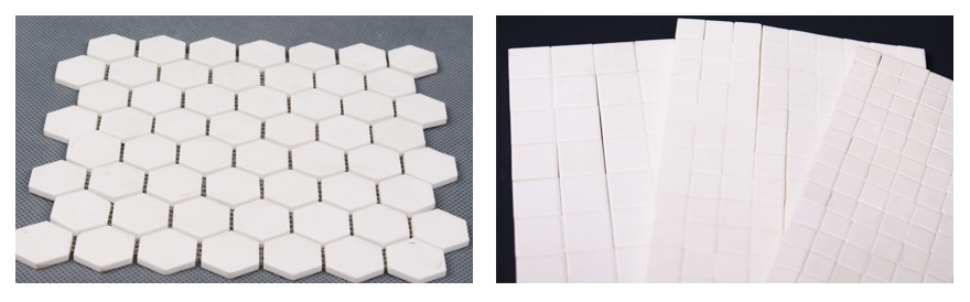 display of ceramic alumina tile