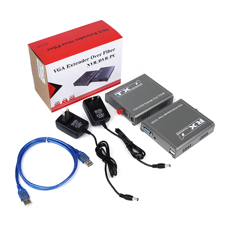 M-VF100U 1080P 20KM SC/FC KVM VGA موسع الألياف