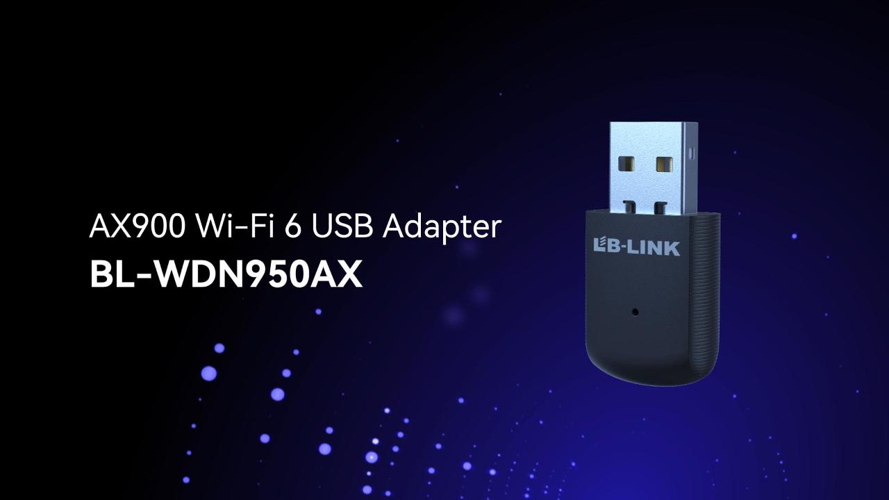 Adaptateur USB WDN950AX AX900 Wi-Fi 6