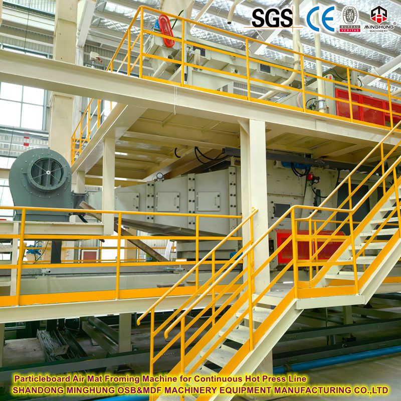 Үзгүлтүксүз Hot Press Line үчүн Particleboard Air Mat Froming Machine