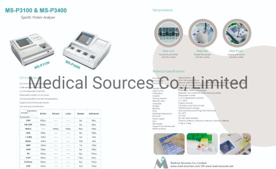 (MS-P3100) Pantalla táctil Analizador de proteínas específicas de mayor sensibilidad