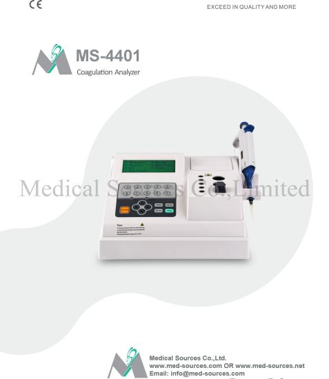 (MS-4401) Analyseur de coagulation portable à 4 canaux à 4 canaux