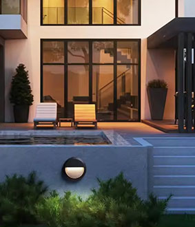 چراغ پله LED فضای باز IP65 نصب شده بر روی دیوار حیاط ویلا