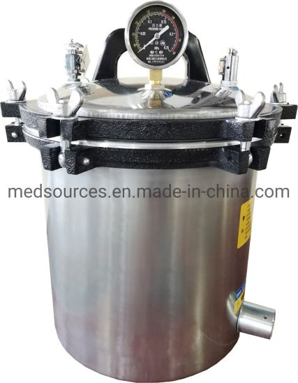 Estructura completamente de acero inoxidable. Lectric o LPG esterilizador de vapor a presión portátil calentado