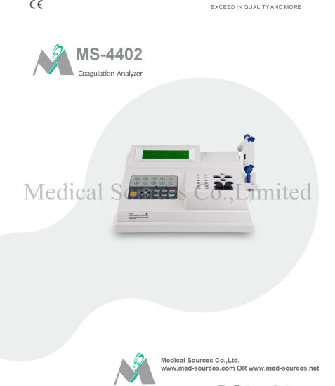 (MS-4402) Analizador químico completamente digital semi-automático Analizador de coagulación de coagulación