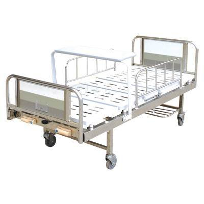 (MS-M610) Dos manivelas Cama de paciente médico de UCI hospitalaria de acero inoxidable