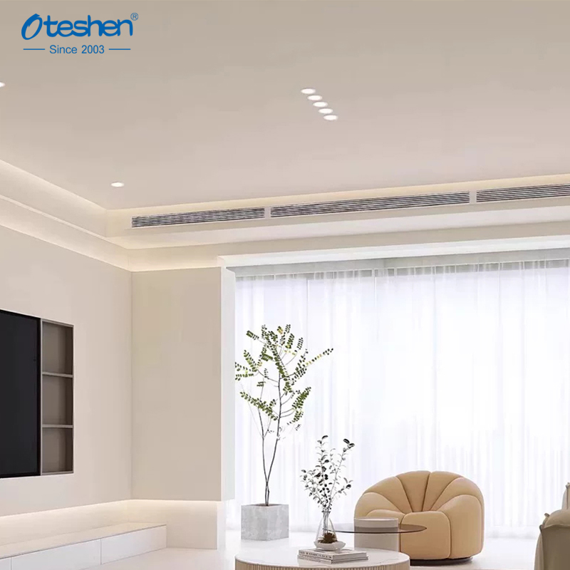 OTESHEN downlight empotrable antideslumbrante con deflector negro en el techo del dormitorio