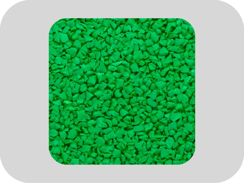 كستناء الماء حبيبات مطاطية EPDM خضراء قوية ثلاثية الأبعاد