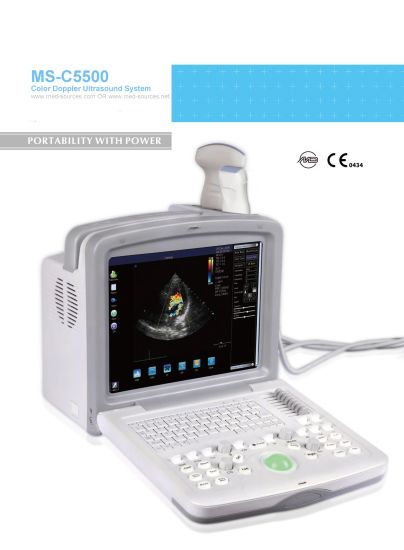 (Ms-C5500) Ordinateur portable entièrement numérique 4D Scanner à ultrasons Doppler couleur numérique