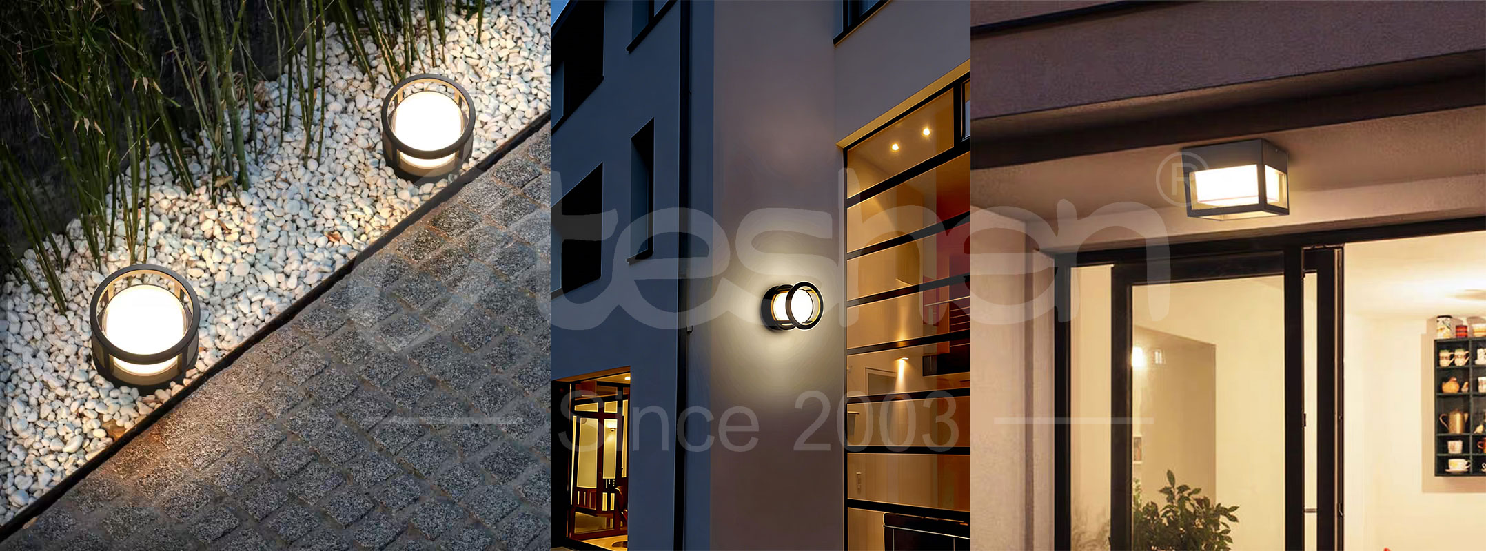 Venkovn&iacute; n&aacute;stěnn&aacute; LED sv&iacute;tidla Oteshen pln&eacute; řady s dvojitou mont&aacute;ž&iacute; IP65, kulat&eacute; a čtvercov&eacute; diamantov&eacute; 6W 12W hlin&iacute;kov&eacute; venkovn&iacute; lampy pro krajin&aacute;řsk&eacute; projekty